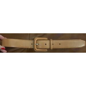Lauren Ralph Lauren Tan Brown Leather Covered Equestrian Belt M